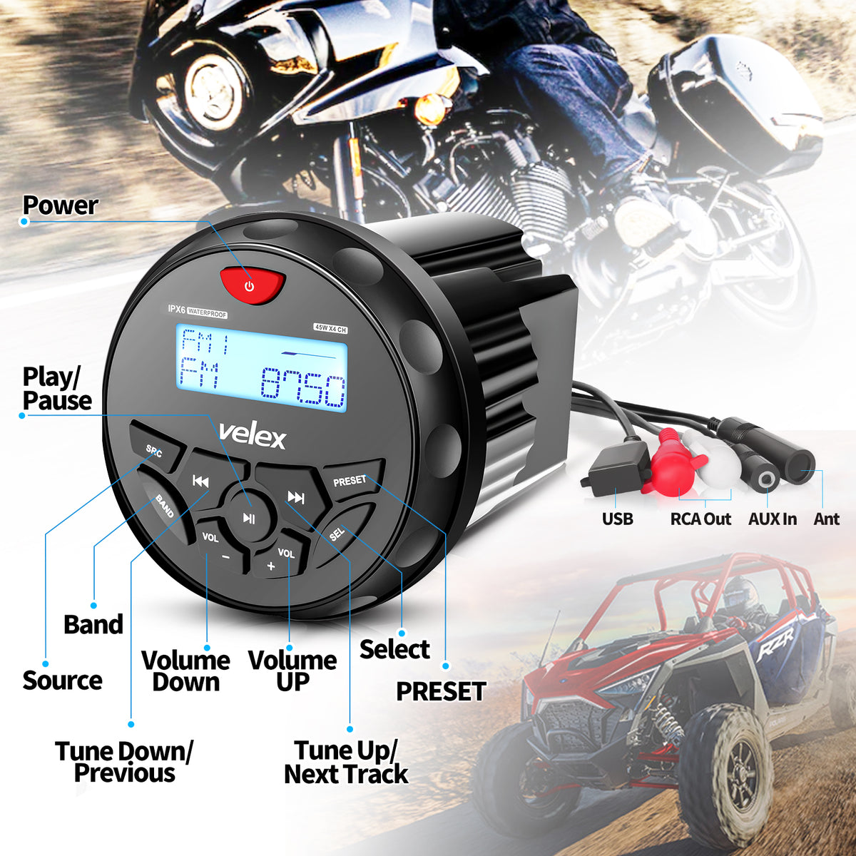 VX150 | Gauge Marine Radio – velexmarine